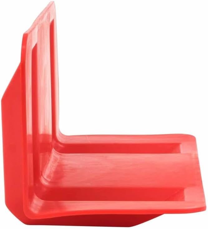 Mytee Products 10 Pack Red Flatbed Edge Protectors - 4"x4"x11" Plastic V Board Flatbed Corner Protectors for Cargo Loads & Tie Down Strap Guard - Fit 1 Strap Up to 4"