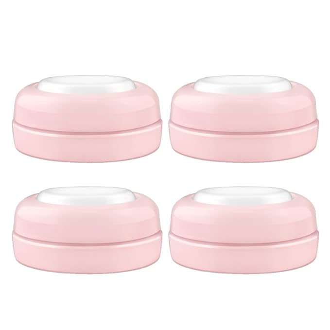 Maymom Screw Lids Aka Travel Caps with Rewritable Sealing Disc Compatible with Avent, Maymom Wide Mouth Bottles; Cap Replace Avent Natural Bottle Sealing Ring and Sealing Disc, 4pcs. (Pink)