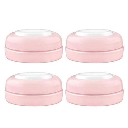 Maymom Screw Lids Aka Travel Caps with Rewritable Sealing Disc Compatible with Avent, Maymom Wide Mouth Bottles; Cap Replace Avent Natural Bottle Sealing Ring and Sealing Disc, 4pcs. (Pink)