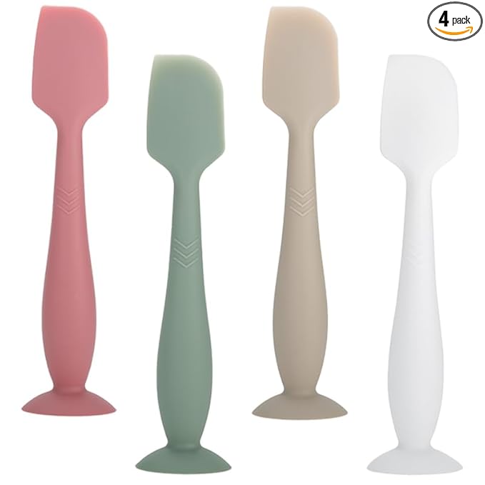 Baby Diaper Cream Spatula, 4Pack Silicone Butt Spatula Baby Paste Diaper Cream Applicator for Newborn Babies