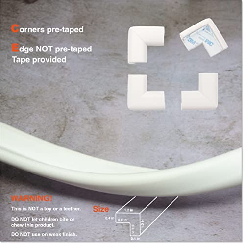 6ft Edge 4 Corners - Bundle & Save - RovingCove HeftyFit Edge Corner Guards, Oyster White