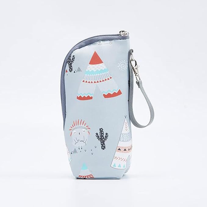 Kisangel Infant Bottle Warmer - Portable Milk Bottle Bag, Insulated, Keeps Warm, Carrying Sleeve Pouch for Newborn Toddler Baby Bottles