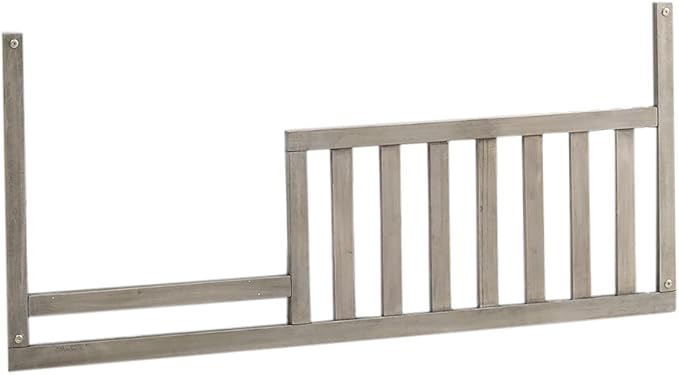 Toddler Bed Safety Guard Rail for Munire & Echelon Convertible Cribs - Solid Wood Rail for Convertible Crib to Toddler Bed Conversion - Safety Bed Rail for Children (Ash Grey)