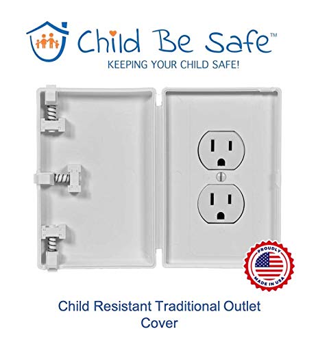 Baby Toddler Pet Wall Outlet Cover, Traditional Style, Electrical Safety Guard for Home and Business, Made in USA (1 Pack)