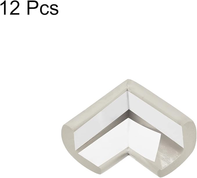 uxcell Corner Guards Edge Protectors, 12Pack Foam Safety Bumper L Shape, 55mm/2.16"(L) for Furniture Corner Table Edge Guard, Gray