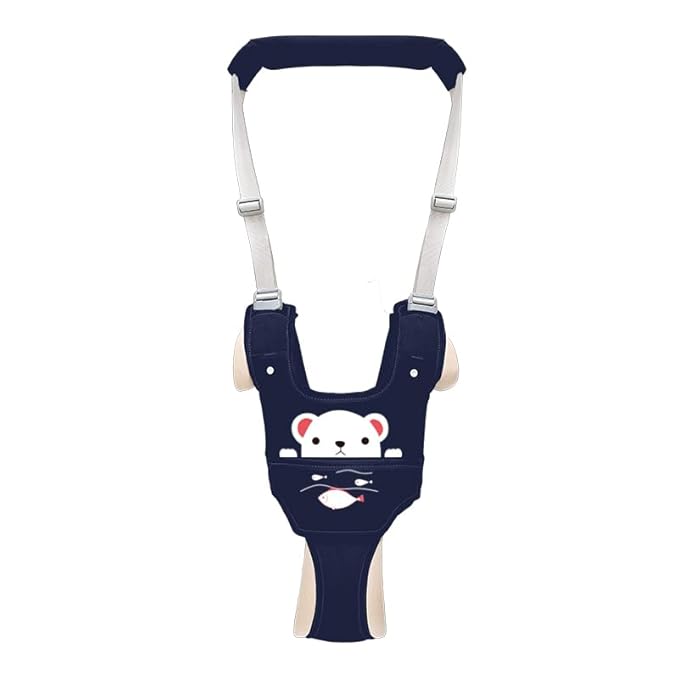 Baby Walking Harness Adjustable Handheld Kids Walker Helper Assistant Belt for Learning Walk Trainer Tool Walking Wing,Dark Blue
