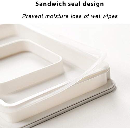 Rxan Wipes Dispenser, Wet Wipes Dispenser Holder Dustproof Tissue Storage Box Case with Lid for Home Office Desk