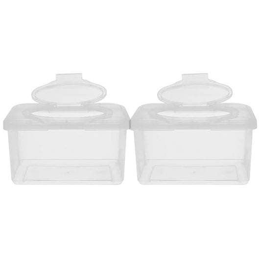 Alipis Baby Wipe Dispenser Box with Lid Refillable Plastic Wipe Holder for Nursery Bathroom Home Keeps Wipes Moist Clean Easy One-Handed Use