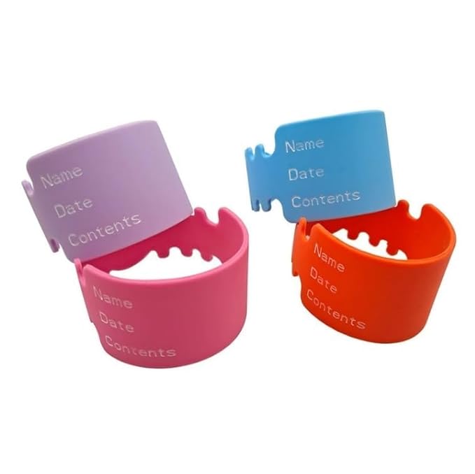 6 Pcs Reusable Silicone Labels for Baby Bottle Toddlers Nursery Daycare Essentials