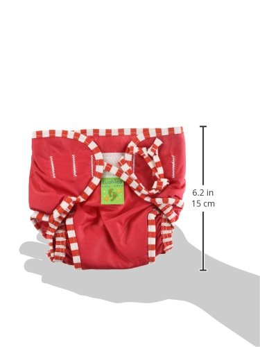 Kushies Baby Unisex Swim Diaper, Red Solid, Small