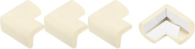 uxcell Corner Guards Edge Protectors, 12Pack Foam Safety Bumper L Shape, 55mm/2.16"(L) for Furniture Corner Table Edge Guard, White