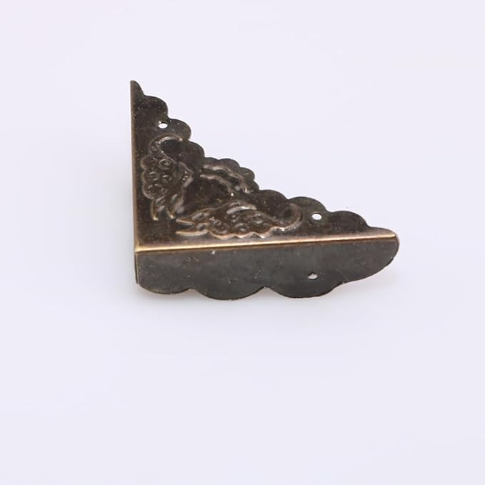 30-Pcs Antique Style Bronze Corners - Decorative Protectors for Jewelry Box, Furniture & DIY Projects