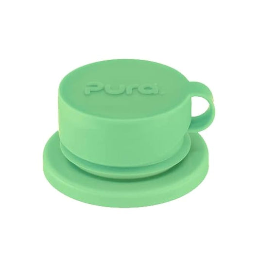 Pura Sport Big Mouth Silicone Sport Top Lid - Plastic-Free, Spill-Leak Proof, Medical-Grade, Fits All Pura Bottle - Moss