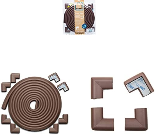 18ft Edge 16 Corners - Bundle & Save - RovingCove HeftyFit Edge Corner Guards, Coffee Brown