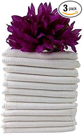 Reusable Flat Cloth Diapers 27x27 100% Cotton High Absorbency Burp Cloth (3)