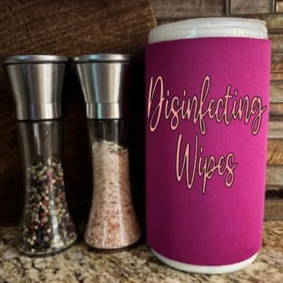 Rose Gold Script Decorative Cleaning Wipe Covers (Fuchsia, Large)