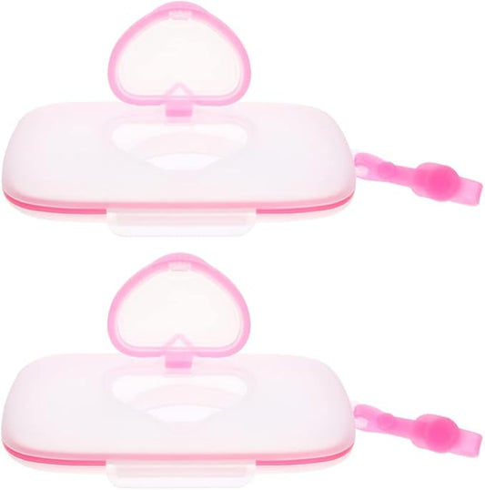 2PCS Container Portable Baby Wipe Dispenser Outdoor Refillable Holder Diaper Wipe Case Storage Box Travel Wipes case,Wipes case,Baby Wipes Dispenser for Travel Home Car Use