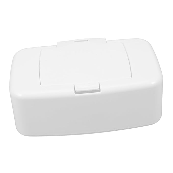 Luxshiny Refillable Wipe Dispenser Box Portable Wipes Holder for Room Kitchen Bathroom Lightweight Cover Compact Design for Storage