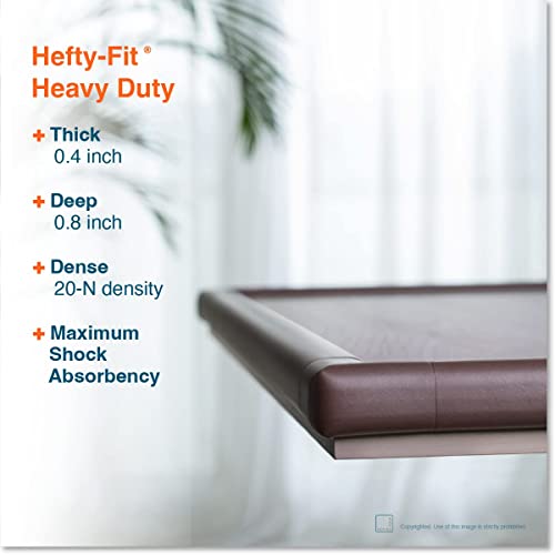 20 Corners - Bundle & Save - RovingCove HeftyFit Corner Guards, Coffee Brown
