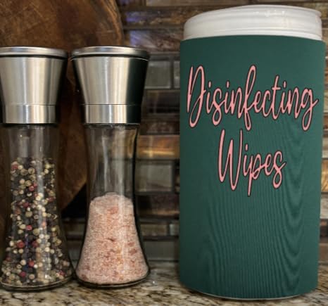 Rose Gold Script Decorative Cleaning Wipe Covers (Green, Large)