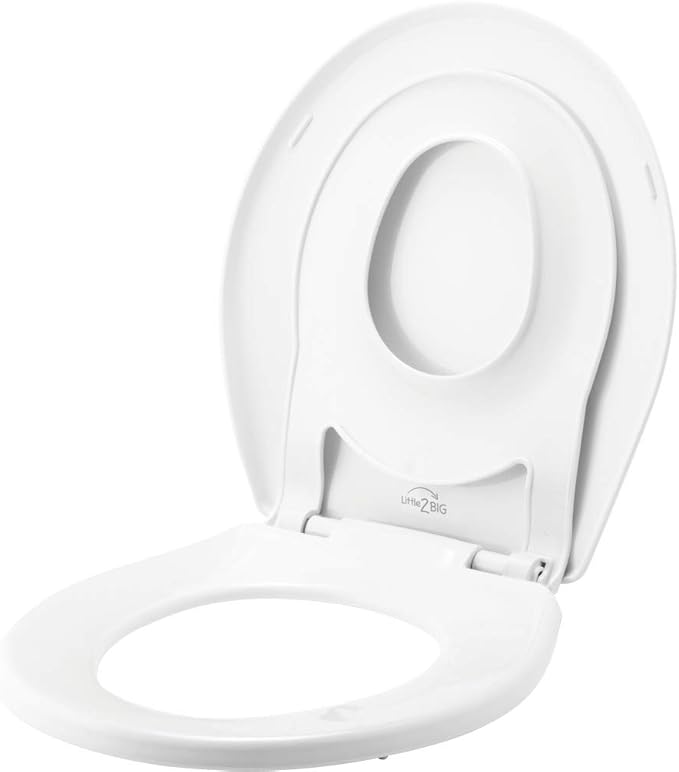 Little2Big 81SLOW 000 Toilet Seat with Built-In Potty Training Seat & Dino Potty-Engaging Illustrations and Fun