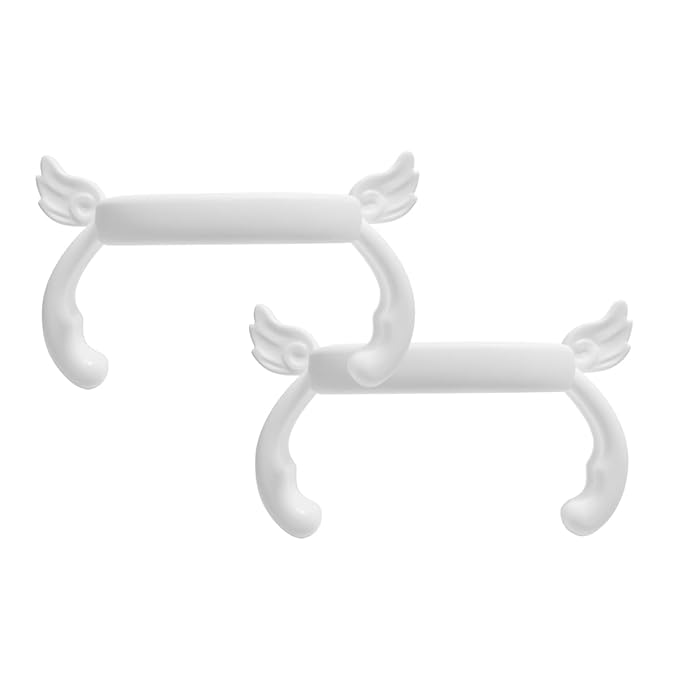 Bottle Handles Compatible for hegen Baby Bottles Anti Colic Wide Neck (4 White)