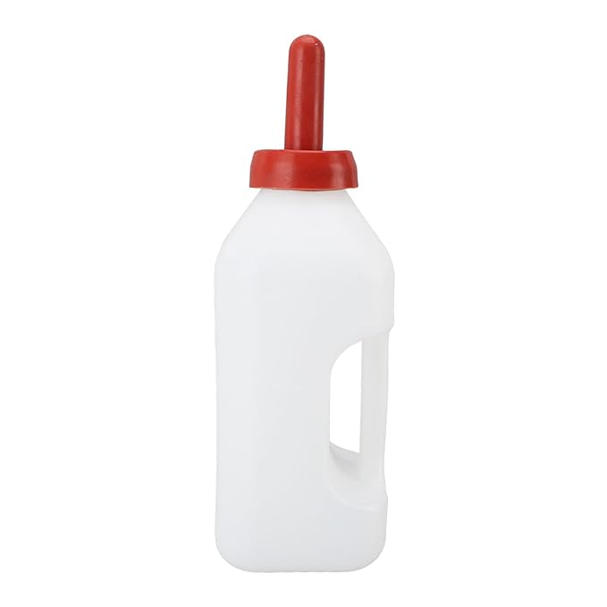 2L Calf Nursing Bottle, Milk Feeder Nursing Feeding Bottle Thicken Leakproof Silicone Calf Bottles with Handle Livestock Supplie for Farm Pasture(Horizontal Milk Pot)