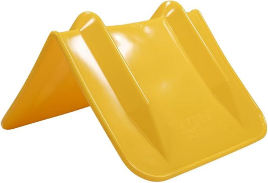 Mytee Products 8"x8"x12" Yellow Flatbed Corner Protector - V Shaped Edge Guard for Tie-Down Winch & Ratchet Straps - Fit 1 Straps Up to 4"- Plastic Corner Protector for Flatbed Trailer Cargo Load