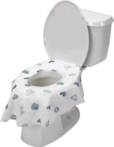 Potty Shields Toilet Seat Covers Disposable (12 Pack) - XL Waterproof Toilet Cover for Toddlers, Kids & Adults - Portable & Individually Wrapped for Travel, Potty Training, Vacations, Public Restrooms