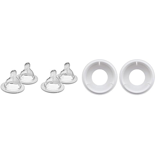 MAM Bottle Nipples Slow Flow Nipple Level 1, for Newborns and Older, SkinSoft Silicone Nipples & Easy Start Anti Colic Bottle Valve Replacement,2 Count (Pack of 1)