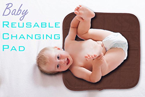 Comfort Finds Baby Changing Pad – Absorbent Reusable Diaper Changing Mat - Portable Waterproof Toddler Changing Liner (Brown, Single Pack) …