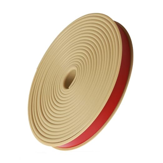 6m U-Shape Furniture Edge Banding Self Adhesive TPE Flexible Edge Protector Tape Edge Guards Edging Trim for Table Cabinet Furniture Restoration（Beige-15mm）