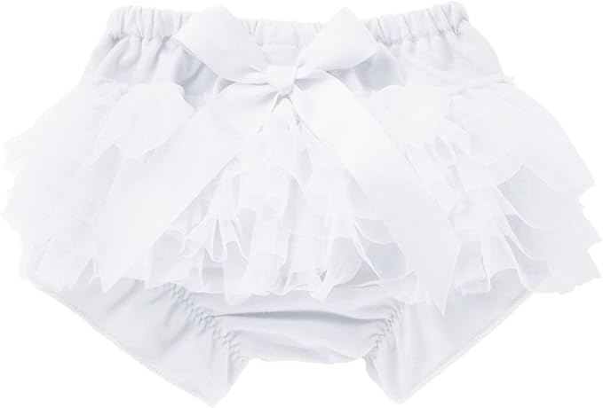 Infant Baby Girls Tutu Skirt Toddler Ruffled 𝐃iaper 𝐂overs Cute Lace Ruffled Tiered Bloomers Bubble Shorts Underwear