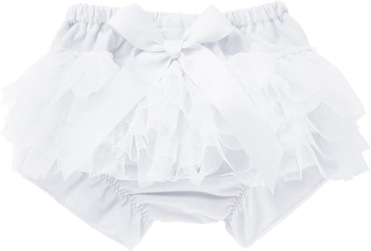 Infant Baby Girls Tutu Skirt Toddler Ruffled 𝐃iaper 𝐂overs Cute Lace Ruffled Tiered Bloomers Bubble Shorts Underwear