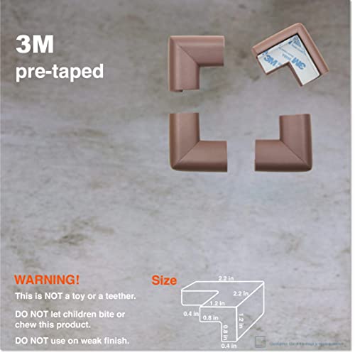 20 Corners - Bundle & Save - RovingCove HeftyFit Corner Guards, Coffee Brown