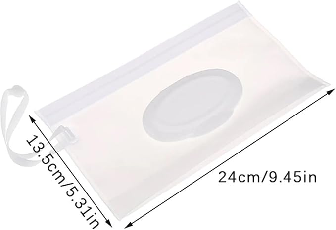 Portable Wet Wipe Dispenser Bag,Reusable Wipe Container Travel Holder, Napkin Storage Pouch with Sealed Zipper (Gray)