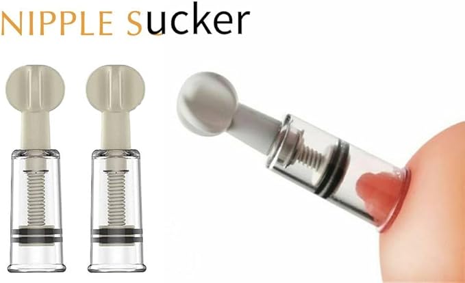 Jesakmie 2 Pairs Silicone Nipple Corrector for Breastfeeding Mother or Women, Vacum Pump Nipple Correctors with Travel Case for Flat Inverted Nipples