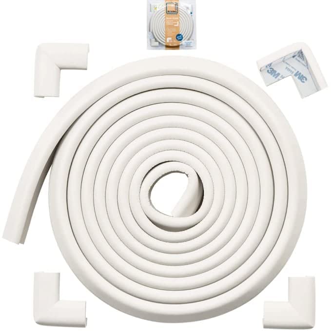 15ft Edge 12 Corners - Bundle & Save - RovingCove HeftyFit Edge Corner Guards, Oyster White