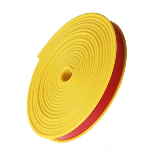 18m U-Shape Self Adhesive Edge Banding, Soft Waterproof Furniture Edge Molding Trim, DIY Collapsible Edge Guard, for Cabinet Protection Edge Guards,Banding Peel and Stick（Yellow-25mm）