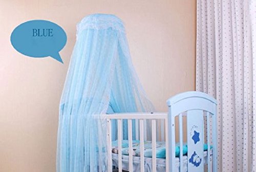 Baby Mosquito Net Baby Toddler Bed Crib Dome Canopy Netting (Blue)
