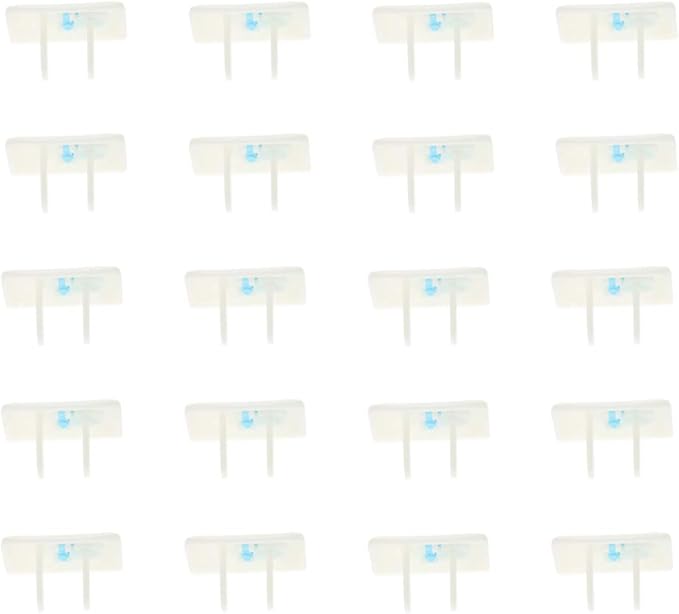 Heyiarbeit 48pcs Outlet Covers Child Proof Plug Cover Electrical Protector Safety Caps for Home Office Electrical Outlets Child Safety Socket Cover 2 Holes White