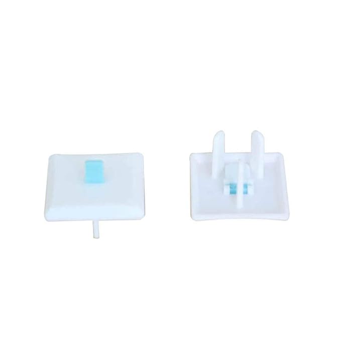6Pcs 3 Holes Outlet Plug Covers Baby Proofing Electric Protector Caps Kit for Child Safety - Blue + White