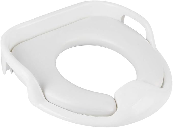 Potty Training Seat, Baby Potty Training for Boys and Girls Soft Children Toilet Seat with NonSlip Handle (White)