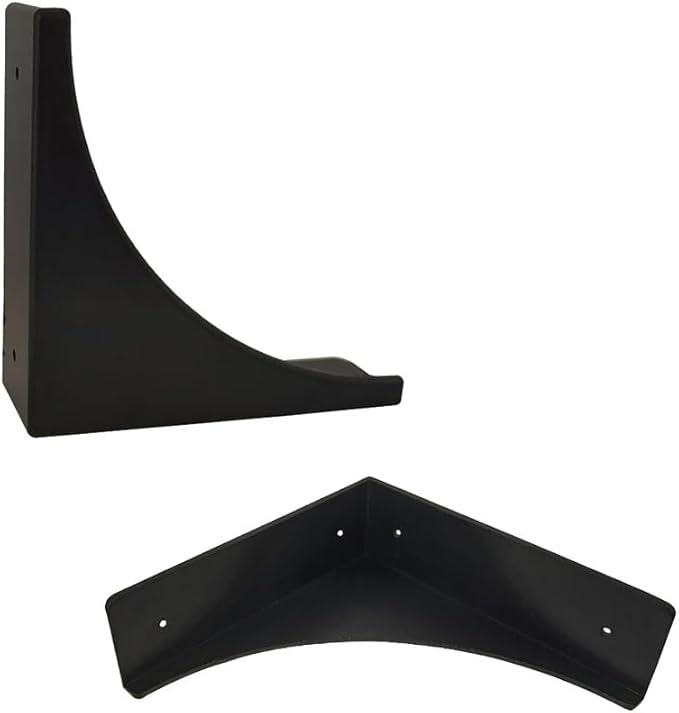 Black Corner Guard, Metal Corner Protectors for Furniture, Antique Decorative Table Corner Protector Edge Safety Guard for Boxes,Barn Door,Wood Frame,Desk, Furniture Hardware Accessories 4PCS (Black)