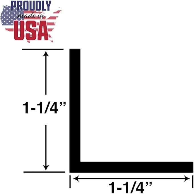 Outwater Plastics 1750-CL Butyrate 1-1/4'' X 1-1/4'' Clear Plastic Even Leg Angle Moulding 46 Inch Lengths (Pack of 3)