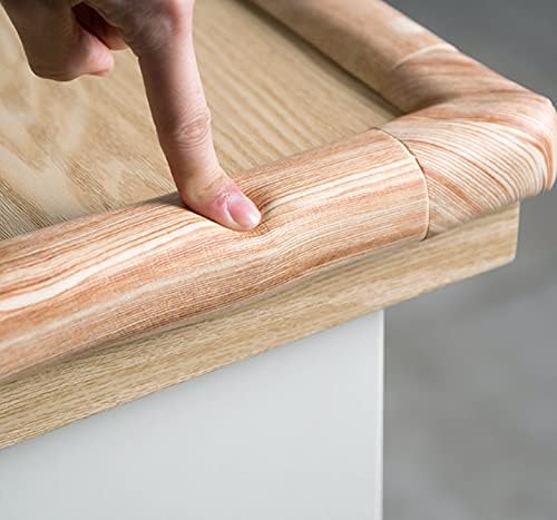 2 Pack I 6.5ft Wood Grain Look Table Edge Protector Corner Guards Child Toddler Bumper Strip Baby Proofing Wooden Furniture Without Color Distractions