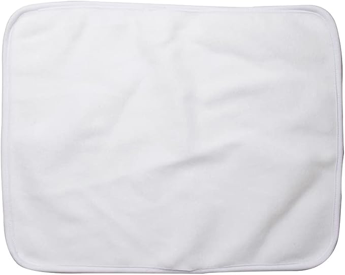 Craft Express Sublimtion Baby Burp Cloth - Machine Washable Fabric for Infants Ready to be Personalized on Flat Heat Press - 2 Pack