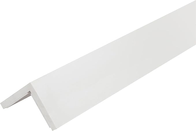 Outwater White 3" X 3" Wall Corner Protector Trim with Adhesive, 8FT Length, 6 Pack