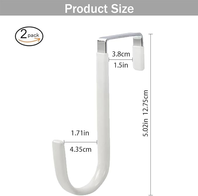 Potty Seat Hook，2pcs Multifunctional Potty Hook for Kids Towel Organizer Heavy Duty Organizer Hooks，Z Shaped Shower Door Hooks (White) (White)