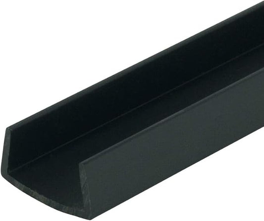 Outwater Industries | 3/4 Inch (.75'') Cabinet Door Protector Edge Guard in Black | Fits 3/4" Edge | 17 3/4 Inch (Pack of 4)